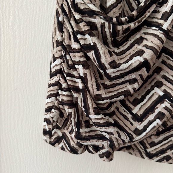 Dana Buchman Tan, Brown and Black Chevron Blouse - Picture 4 of 9